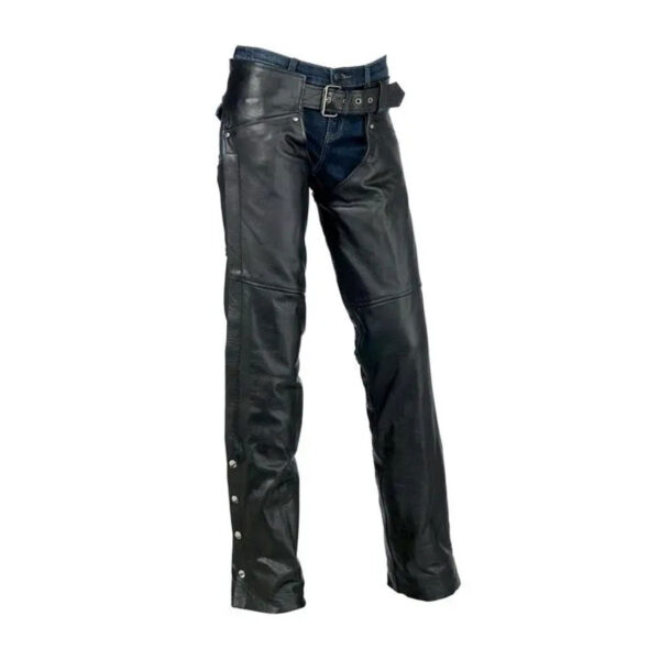 Men's Leather Chaps In Black