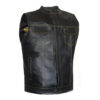 Men's Leather Vest Black