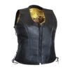 Womens Leather Biker Vest