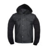 Black Hooded Denim Jacket