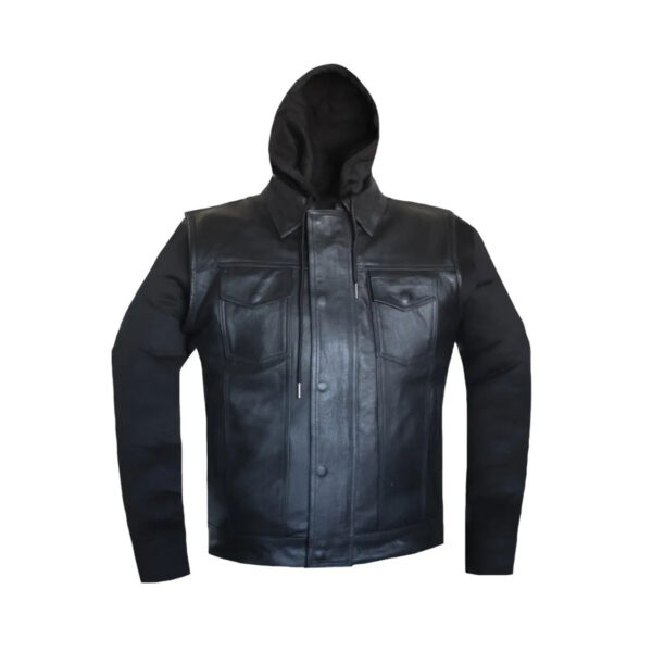 Hooded Leather Jacket