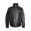 Men's Cafe Racer Leather Jacket Black