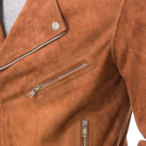 Suede Biker Jacket Men