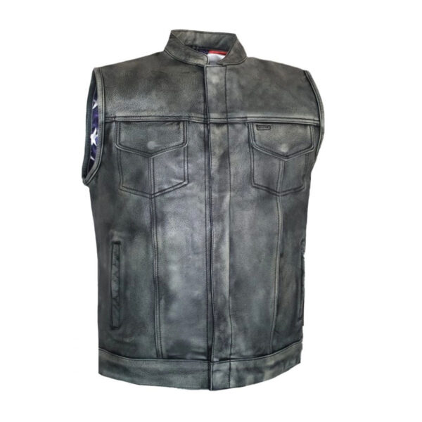 Mens Leather Vest