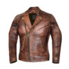 Women's Vintage Brown Leather Jacket