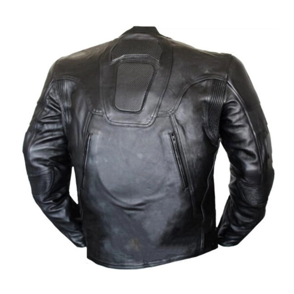 Men's Black Leather Biker Jacket