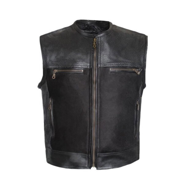 Men's Black Denim Vest