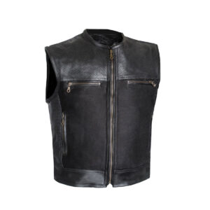 Men's Black Denim Vest