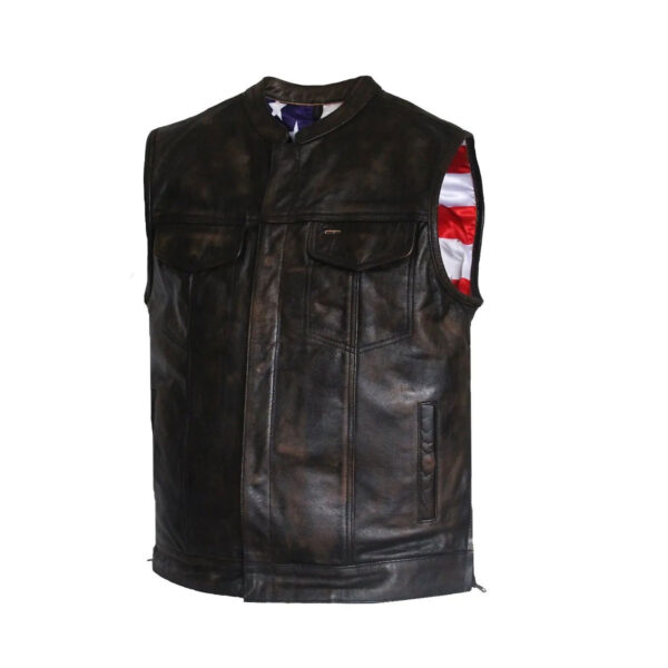 Black Biker Vest