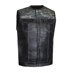 Leather Motorbike Vest