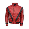 Red Lambskin Leather Jacket Mens