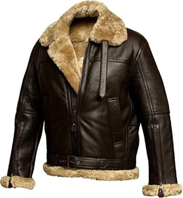 Men's Genuine Leather Sheepskin Shearling Jacket