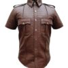 Men Leather Shirt