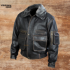 Genuine Leather Flight Bomber Jacket