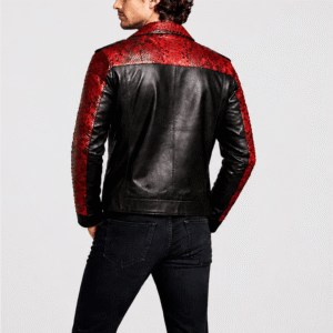 Best Black Crocodile Leather Biker Jacket