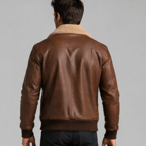 Buy Aviator Leather Flight Bomber Jacket