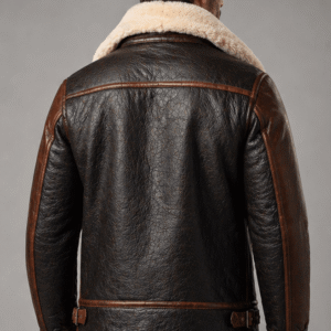 Buy B3 Brown Shearling Leather Bomber Jacket