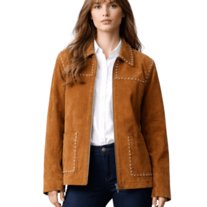 Online Women's Leather Suede Jacket
