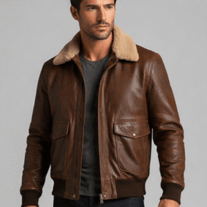 Shop Aviator Leather Flight Bomber Jacket