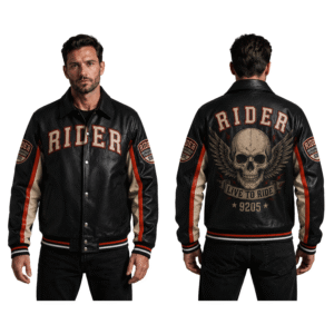 Shop Leather Biker Bomber Jacket