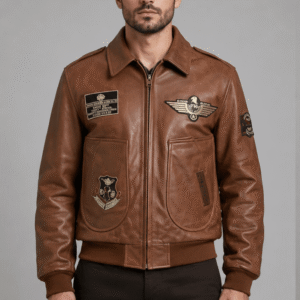 Shop Man's Bomber Leather Jacket