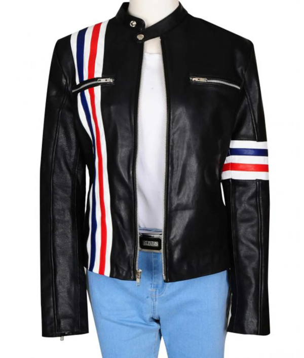 American Flag Leather Motorcycle Jacket