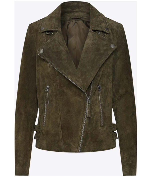 Suede Leather Biker Oversized Jacket Women, Soft Leather Moto Jacket Suede