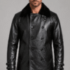 Buy Double Breast Leather Coat