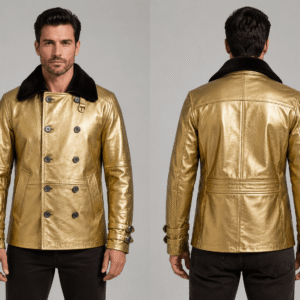 Premium Double Breast Leather Coat
