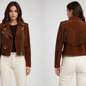 Best Chocolate Brown Suede Biker Jacket