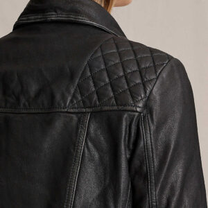 Best Karolina Quilted Black Biker Jacket
