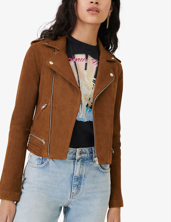 Best Women's Cropped Suede Leather Jacket