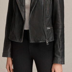 Buy Karolina Quilted Black Biker Jacket