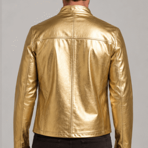Buy Silver Leather Biker Jacket
