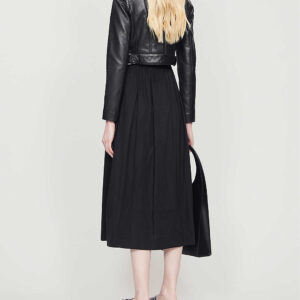 Buy Women's Black Cropped Leather Jacket