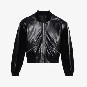 Elation Black Leather Bomber