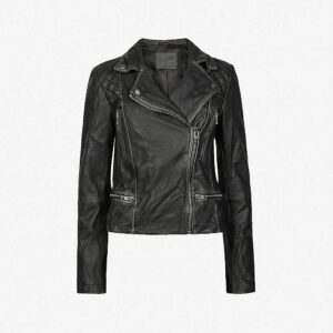 Karolina Quilted Black Biker Jacket