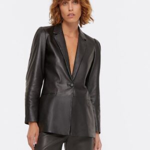 Nabucco Black Leather Blazer