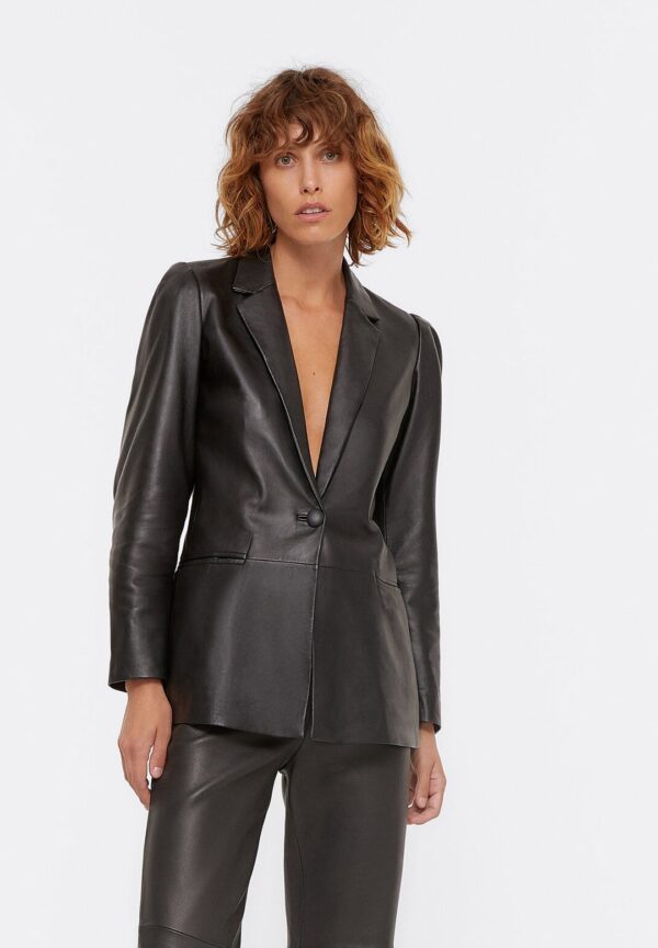 Nabucco Black Leather Blazer