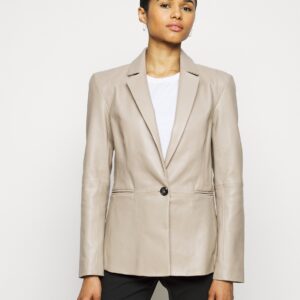 Norma White Leather Blazer