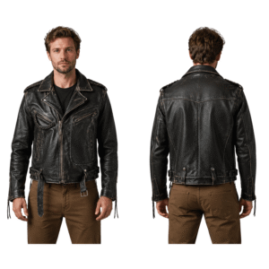Online Black Racer Leather Jacket