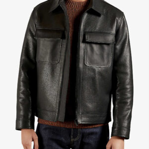 Premium Pilfer Black Leather Jacket