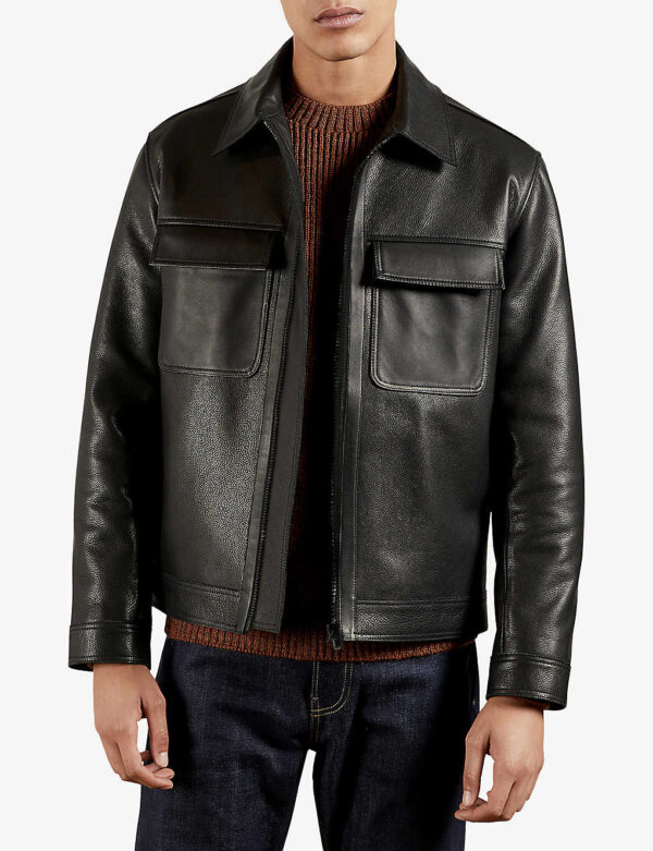 Premium Pilfer Black Leather Jacket