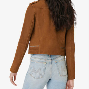 Premium Women's Cropped Suede Leather Jacket