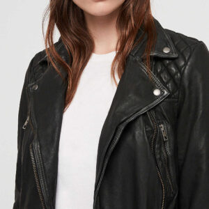 Purchase Karolina Quilted Black Biker Jacket