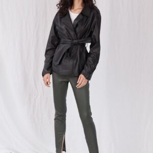 Purchase Memoir Black Leather Biker Jacket