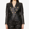 Purchase Women's Black Genuine Leather Blazer Virginia Leather Shop