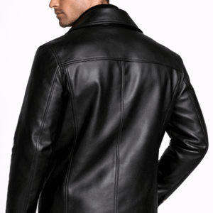 Alternative view of Arnaud Black Leather Biker Jacket