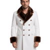 Shop White Leather Coat