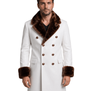 Shop White Leather Coat
